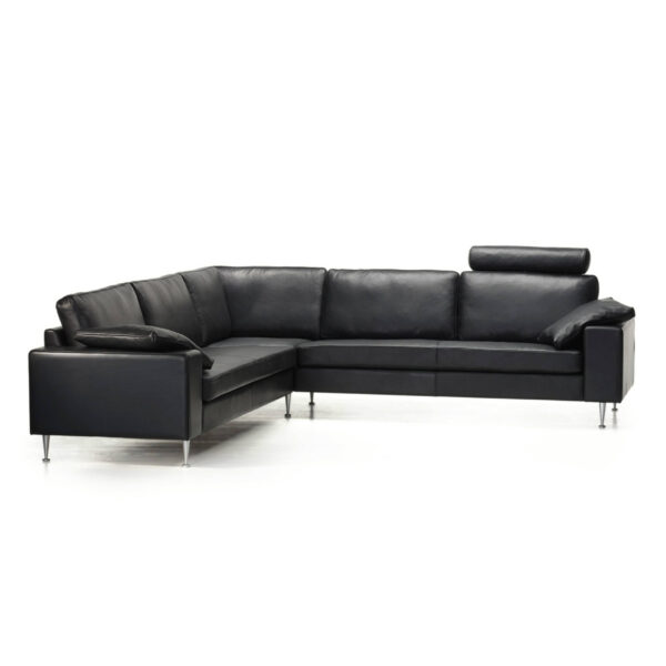 mogens hansen modul sofa i sort læder mh221