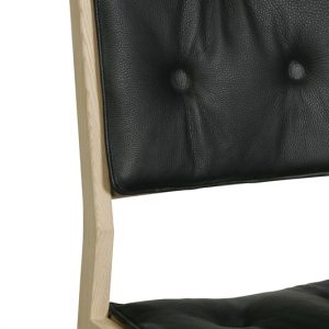 Saxo stol med læder hynde