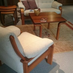 Sofa og stol teak - Udstillingsmodel