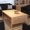 Haslev - Sofabord med 1 klap, hylde og skuffe - Udstillingsmodel