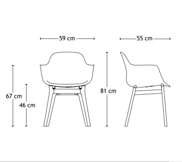 AC3 stol - sort stel - Andersen Furniture
